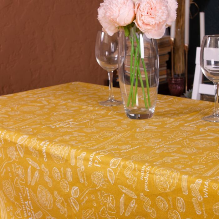 Скатерть MirSon Рогожа №201 Yellow Paste 130x130 см (2200006737742) изображение 3