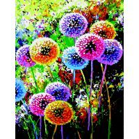 Картина по номерам ZiBi Радужные одуванчики 40*50 см ART Line (ZB.64157)