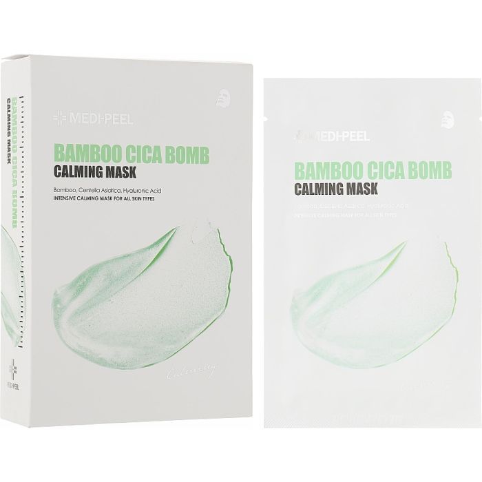 Маска для лица Medi-Peel Bamboo Cica Bomb Calming Mask 25 мл 10 шт. (8809409345369) изображение 3