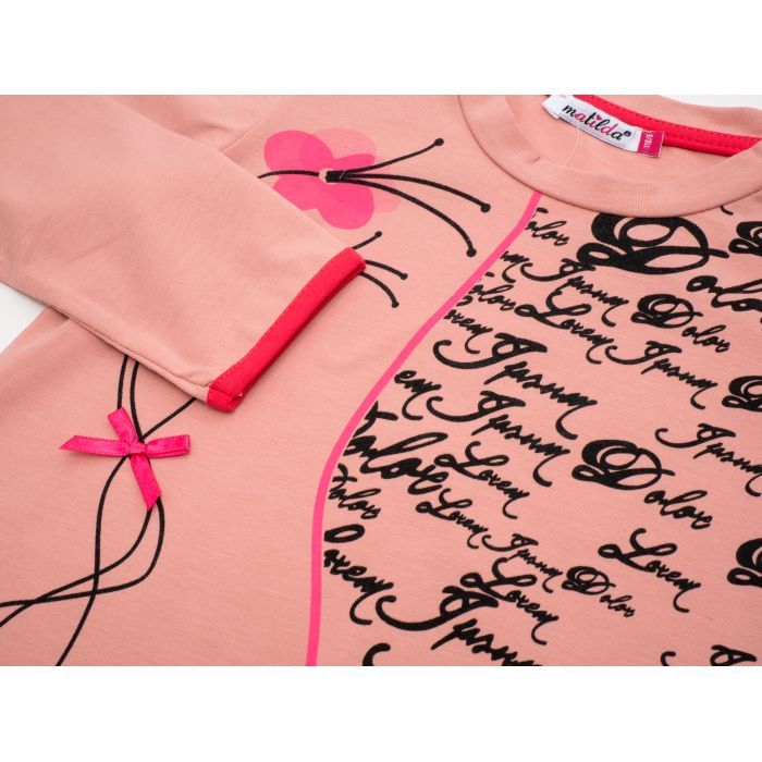 Піжама дитяча Matilda з квіточками (7294-3-122G-peach) зображення 4