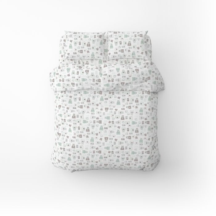 Детский постельный набор Home Line Тедди (кофейно-ментоловый) (174749)