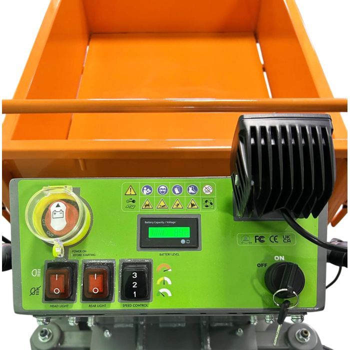 Візок вантажний GTM самохідний на колесах (дампер) 500кг/акк. 32Ah (E50M/32A) зображення 5