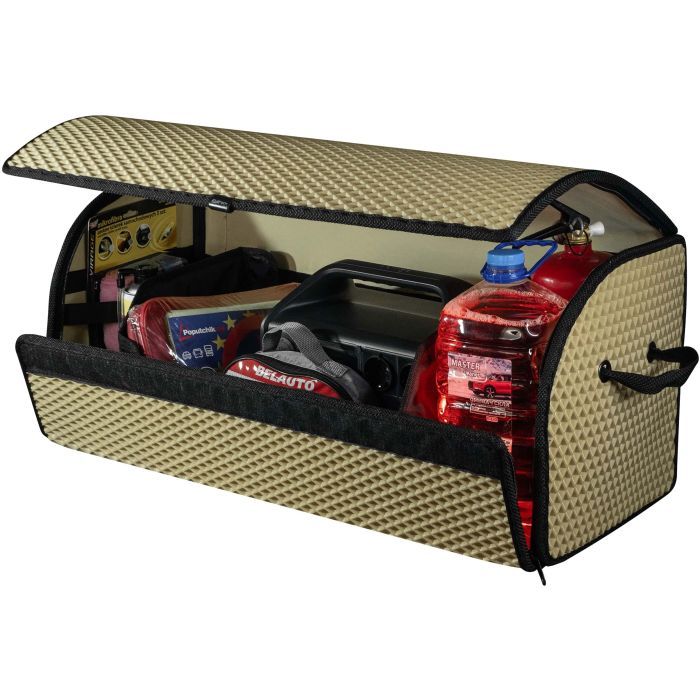 Сумка-органайзер EVAtech L-PRO 32x75x30 см. Ромб бежевый с черным кантом (BS13641OL3RIB) изображение 4
