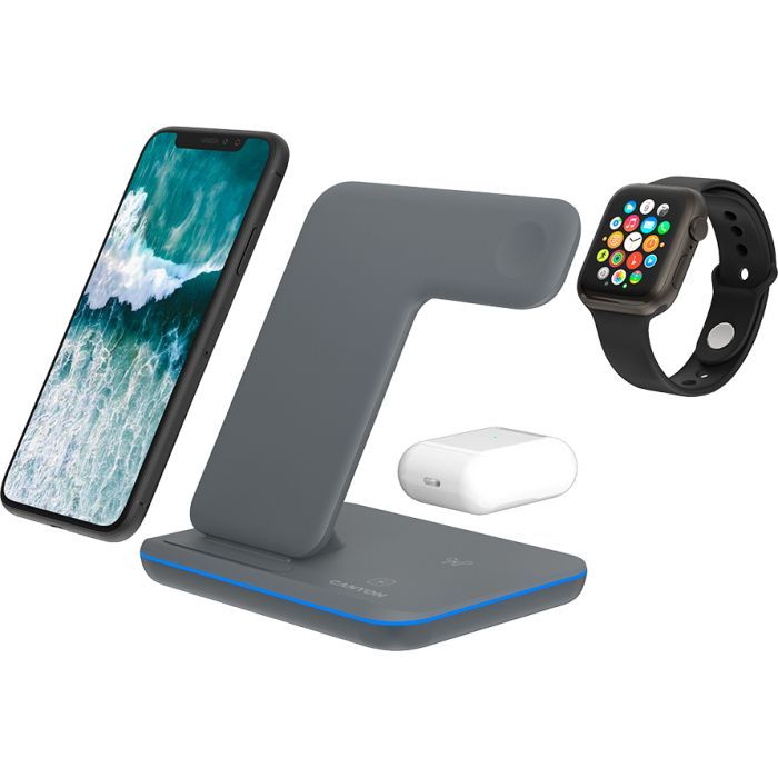 Зарядний пристрій Canyon WS-303, 3in1 Wireless Dark Grey (CNS-WCS303DG) зображення 6