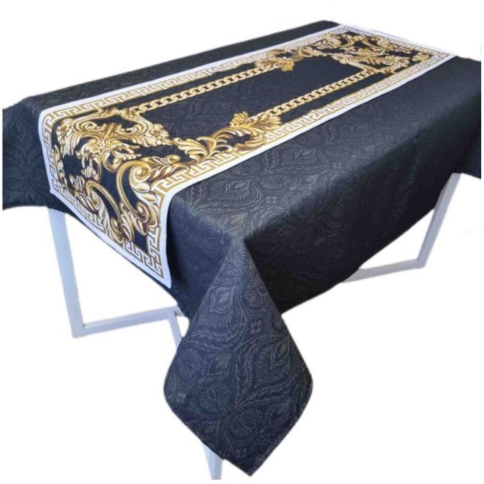 Скатерть Прованс Baroque Black 136х300 см (4823093437807)