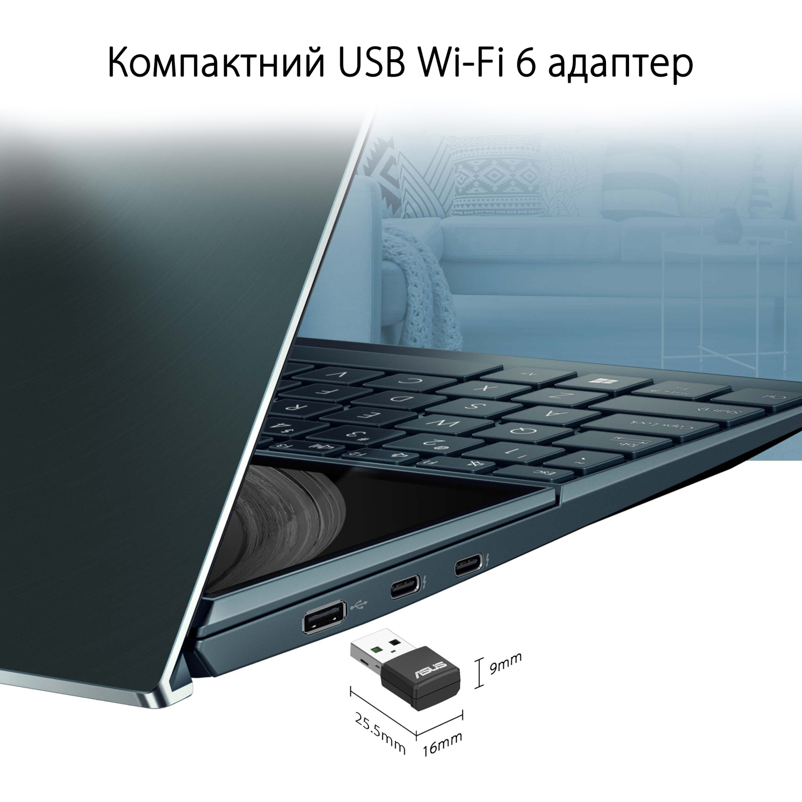 Сетевая карта Wi-Fi ASUS USB-AX55 Nano изображение 7
