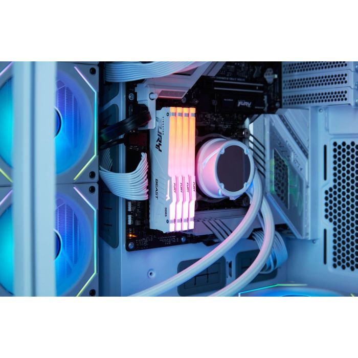 Модуль пам'яті для комп'ютера DDR5 16GB 5600 MHz Beast White RGB Kingston Fury (ex.HyperX) (KF556C36BWEA-16) зображення 4