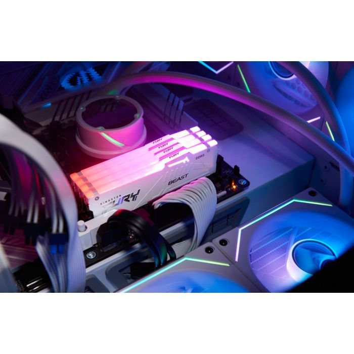 Модуль пам'яті для комп'ютера DDR5 16GB 5600 MHz Beast White RGB Kingston Fury (ex.HyperX) (KF556C36BWEA-16) зображення 5