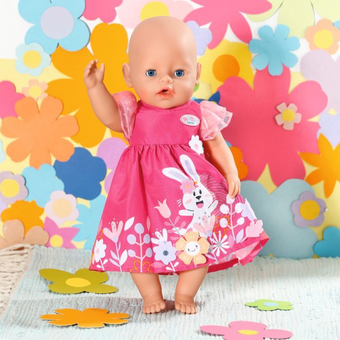 Аксесуар до ляльки Zapf Одяг для ляльки Baby Born Сукня з квітами 43 см (832639) зображення 7