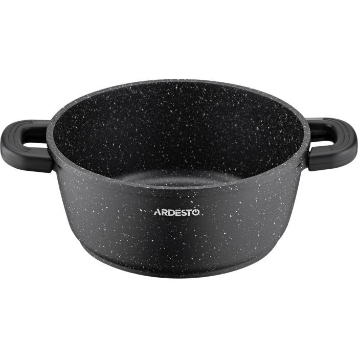 Кастрюля Ardesto Gemini Anzio скляна кришка 20 см 2,5 л чорна (AR2420GE) изображение 3