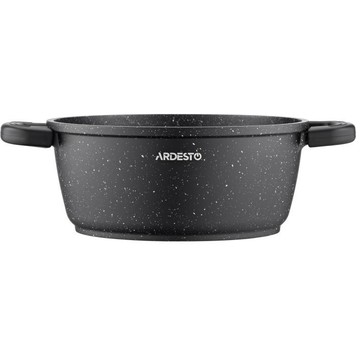 Кастрюля Ardesto Gemini Anzio скляна кришка 20 см 2,5 л чорна (AR2420GE) изображение 4