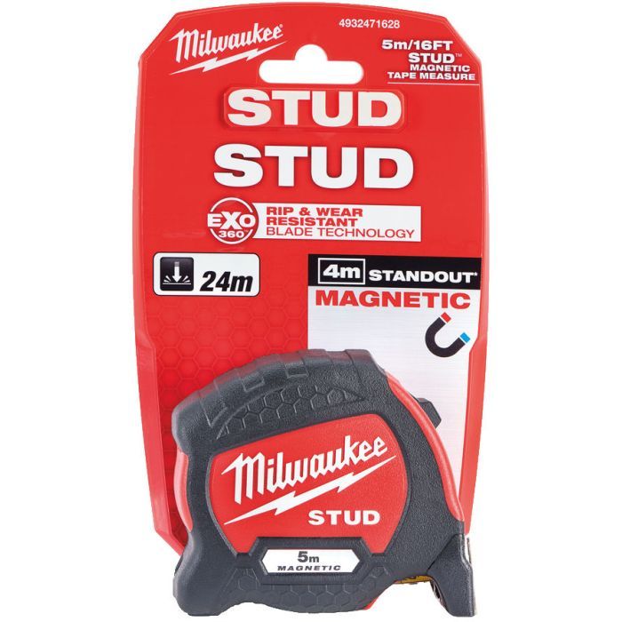 Рулетка Milwaukee магнитная STUD, 5м 33мм (4932471626) изображение 4