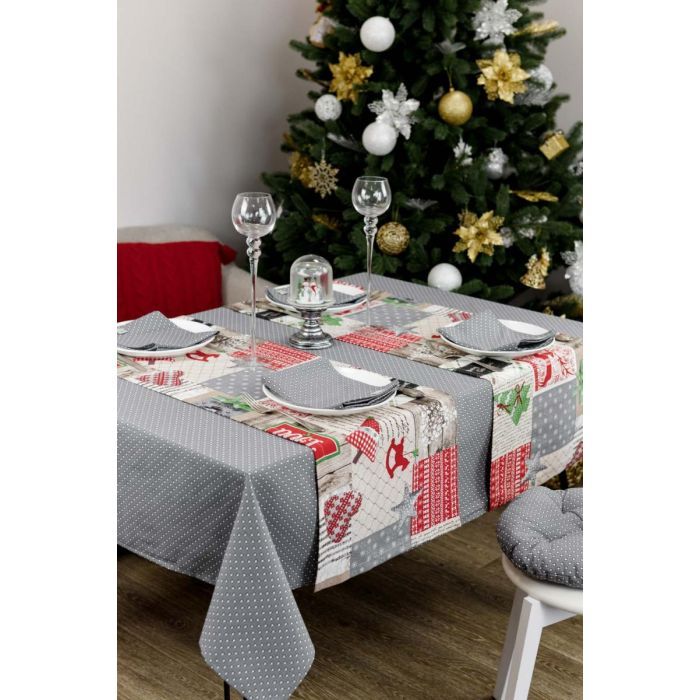 Скатерть Прованс Merry Christmas серая 220x132 см (4823093451575) изображение 4