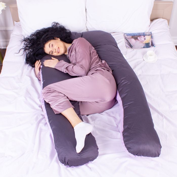 Подушка MirSon для вагітних і відпочинку Delicate Satin №8030 U-подібна Lupine (2200006178682) зображення 2