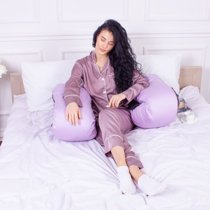 Подушка MirSon для вагітних і відпочинку Delicate Satin №8030 U-подібна Lupine (2200006178682) зображення 6