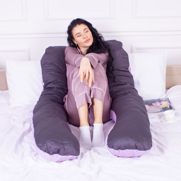 Подушка MirSon для вагітних і відпочинку Delicate Satin №8030 U-подібна Lupine (2200006178682) зображення 7