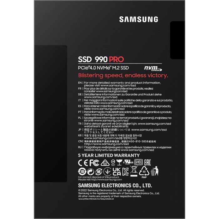 Накопитель SSD M.2 2280 2TB 990 PRO Samsung (MZ-V9P2T0BW) изображение 6
