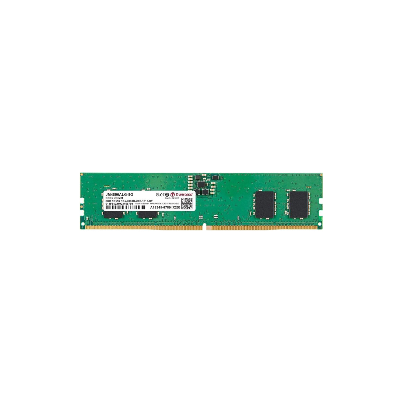 Модуль памяти для компьютера DDR5 8GB 4800 MHz JetRam Transcend (JM4800ALG-8G)