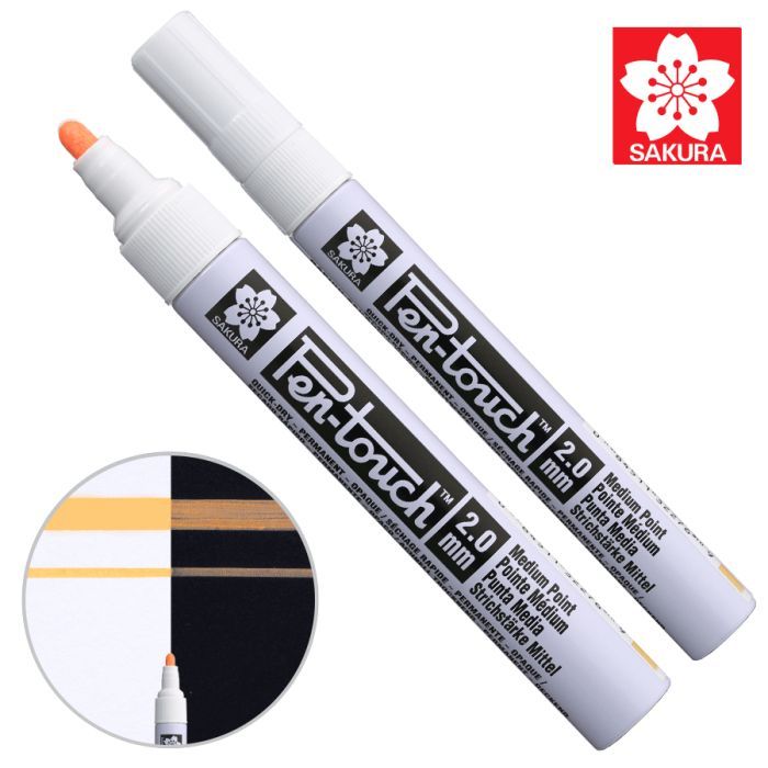 Маркер Sakura Pen-Touch Оранжевий, флуоресцентний, середній (MEDIUM) 2.0мм (084511322769)