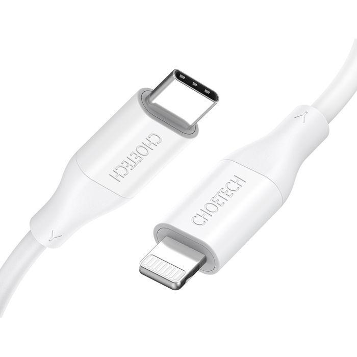 Дата кабель USB-С to Lightning 1.0m USB2.0 30W MFI Choetech (IP0040-WH) изображение 2