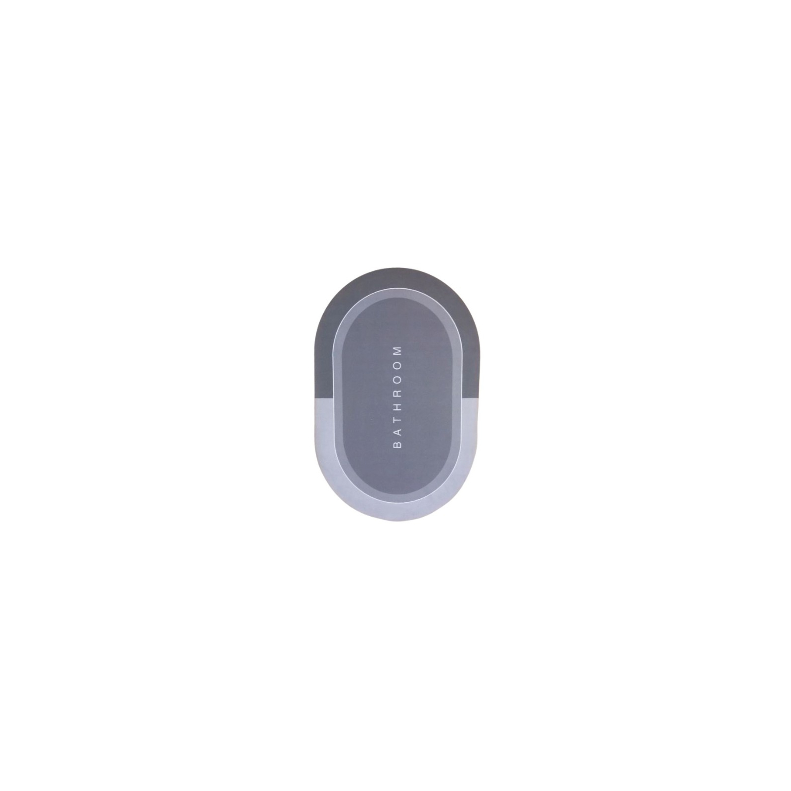 Коврик для ванной Stenson суперпоглощающий 40 х 60 см овальный серый (R30939 grey) изображение 2