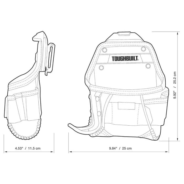 Сумка для інструмента ToughBuilt швидкознімна кобура для компактного дриля (TB-CT-24) зображення 8