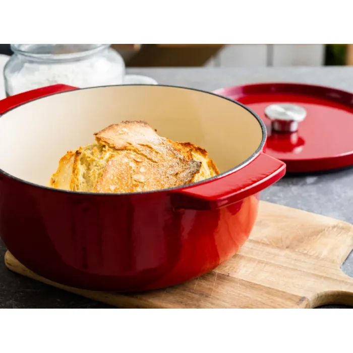 Каструля KitchenAid чавунна з кришкою 5,2 л Червона (CC006060-001) зображення 4