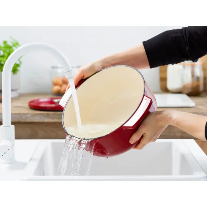 Каструля KitchenAid чавунна з кришкою 5,2 л Червона (CC006060-001) зображення 7