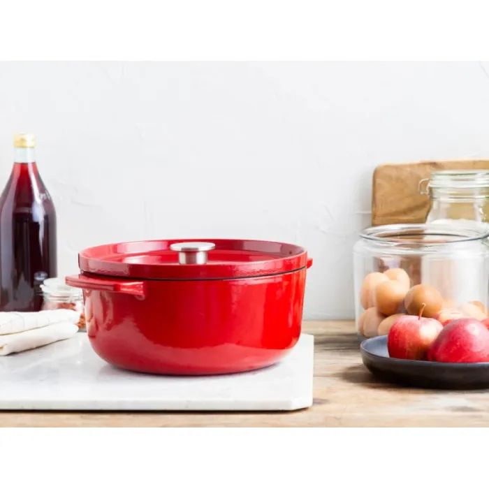 Каструля KitchenAid чавунна з кришкою 5,2 л Червона (CC006060-001) зображення 8