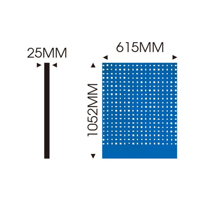 Полиця для інструменту KING TONY панель перфорована 1075 x 798 x 24 мм блакитна (87D11-16A-B) зображення 2