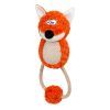 Игрушка для собак GiGwi Eco Friendz Лисичка с пищалкой и веревкой 30 см (2243)