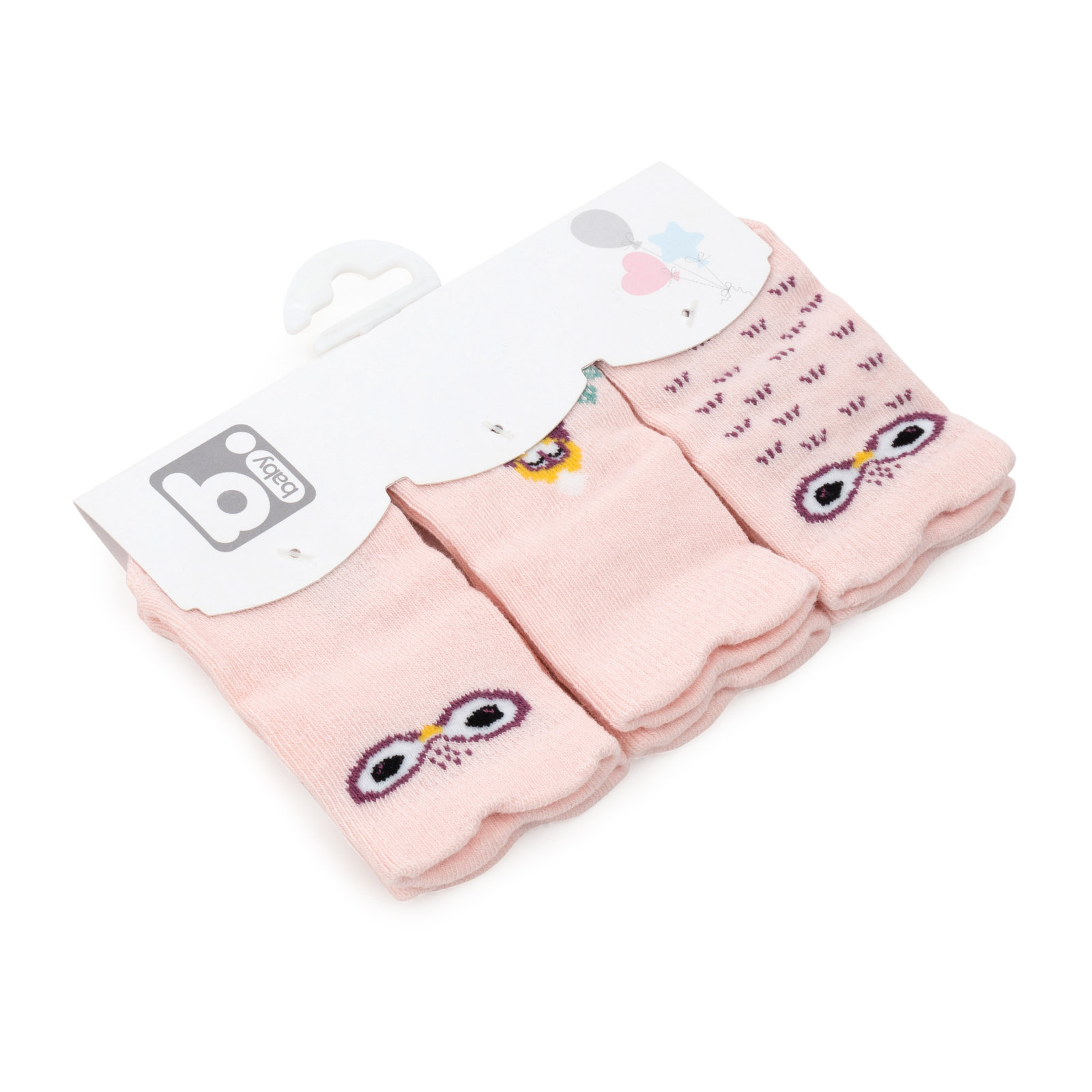 Носки детские Bibaby з совушками (68331-0G-pink)