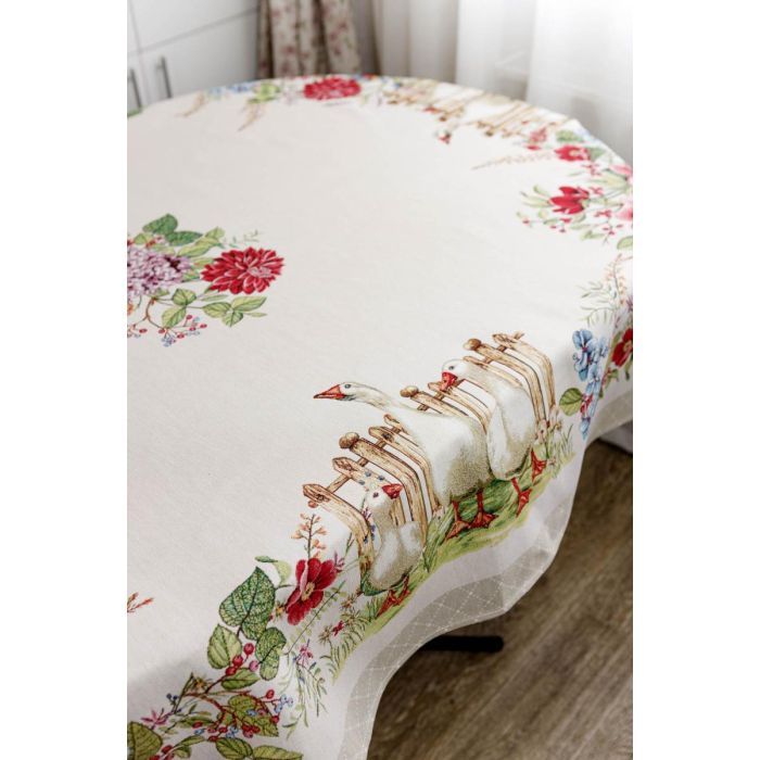 Скатерть Прованс oval гобеленовая Гуси 135х240 см (034179) изображение 4