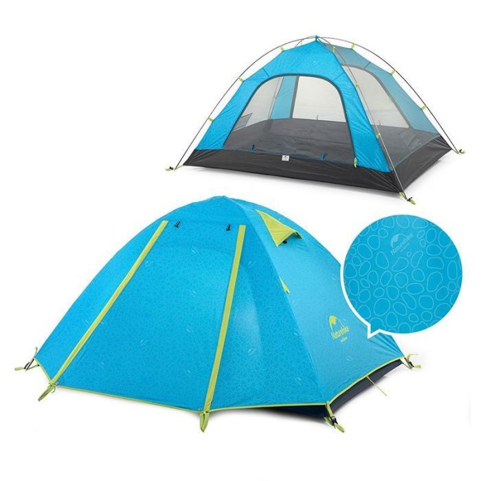 Палатка Naturehike тримісний P-Series NH18Z033-P 210T/65D блакитний (6975641887331) изображение 3