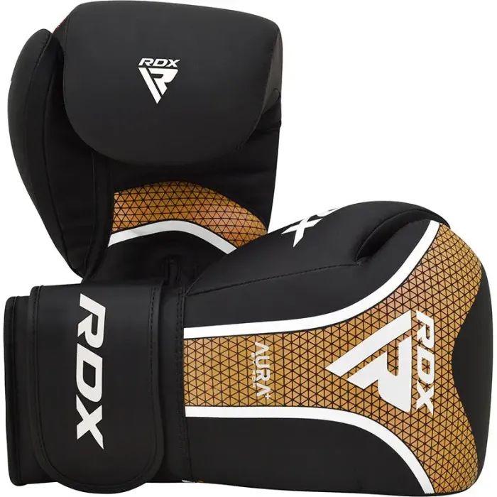 Боксерские перчатки RDX Aura Plus T-17 Black Golden 10 унцій (BGR-T17BGL-10OZ+) изображение 2