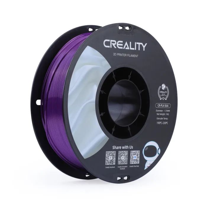 Пластик для 3D-принтера Creality PLA silky shine 1кг, 1.75мм, silver (3301120007)