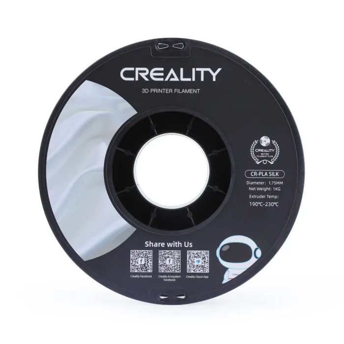 Пластик для 3D-принтера Creality PLA silky shine 1кг, 1.75мм, silver (3301120007) изображение 3
