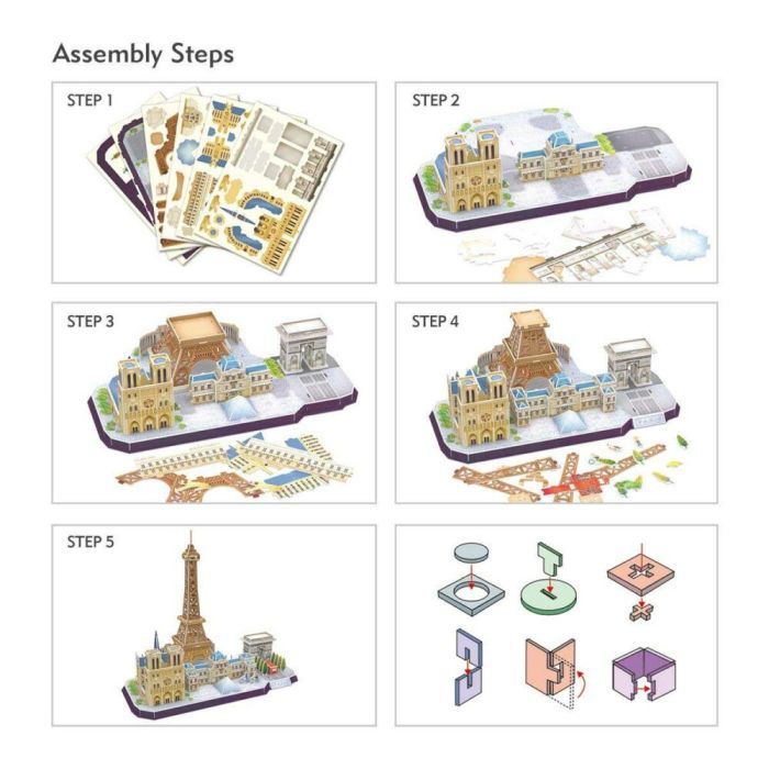 Пазл Cubic Fun City line Paris (MC254h) зображення 7