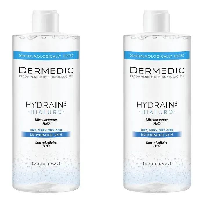 Мицеллярная вода Dermedic Hydrain 3 Hialuro H2O 2 x 500 мл (5901643175801)
