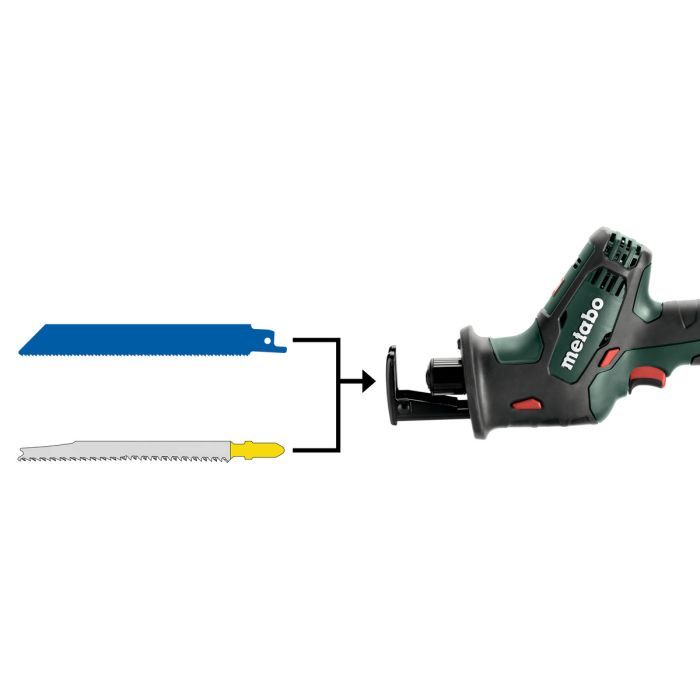 Сабельная пила Metabo SSE 18 LTX COMPACT 18V, ход 13мм, 1.4кг (без АКБ и ЗУ) (602266890) изображение 3