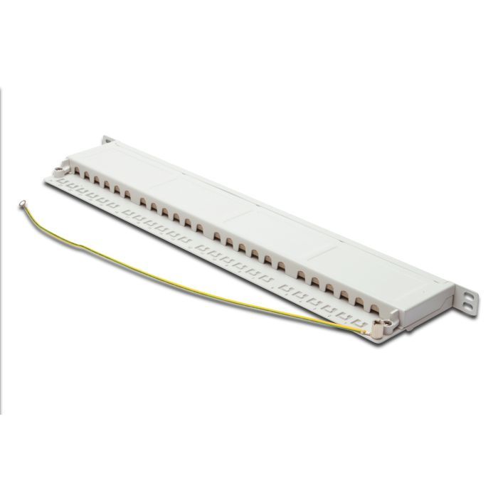 Патч-панель 19" 24xRJ-45 STP cat.6, 0.5U Digitus (DN-91624S-SL-SH-G) изображение 2