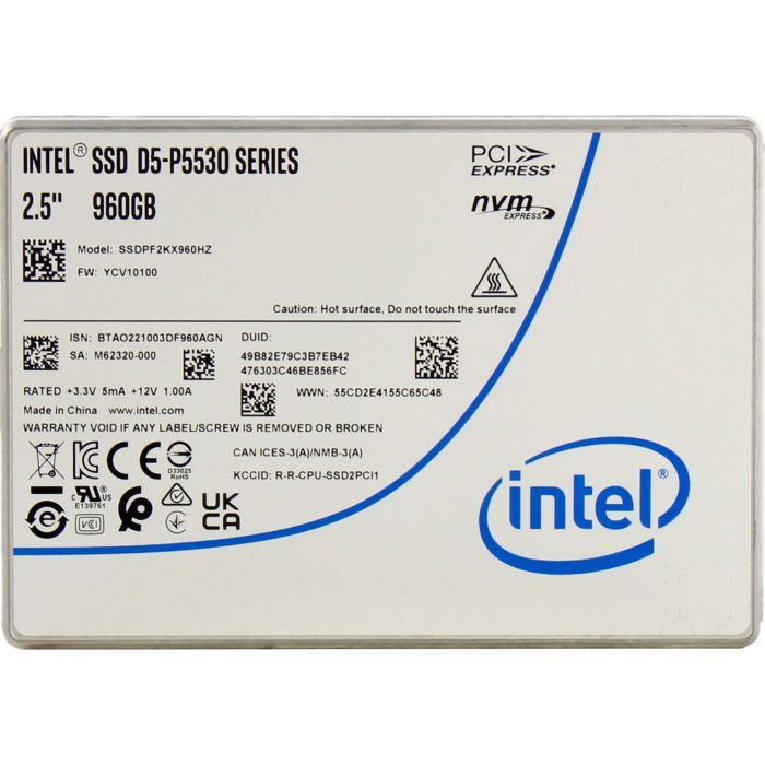 Накопичувач SSD U.2 2.5" 1.92TB D5-P5530 15mm INTEL (SSDPF2KX019XZN1)