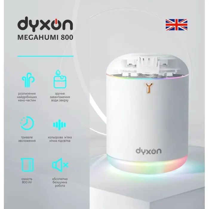 Увлажнитель воздуха DYXON MEGAHUMI 800 White (DXNZVMGHMI800W) изображение 3