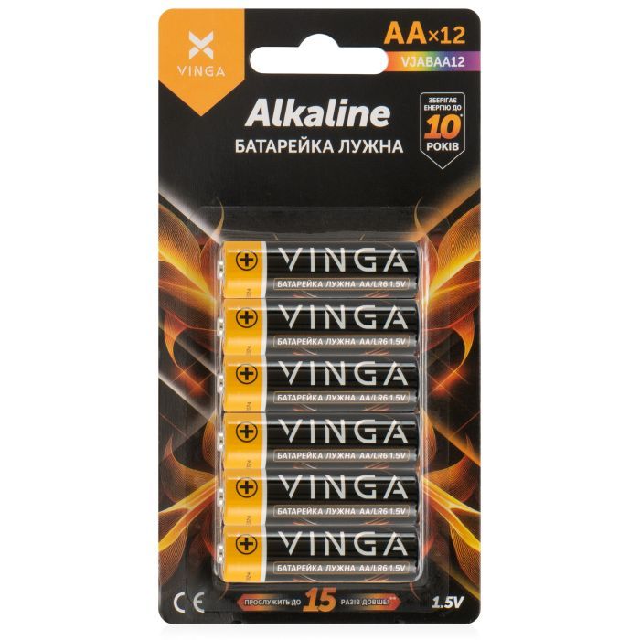 Батарейка AA LR6 Alkaline 8pcs Blister Vinga (VJABAA8)