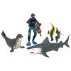 Фигурка Kids Team Морские жители: Акула китовая,тюлень,рыба тропическая бабочка (Q9899-P24_1)