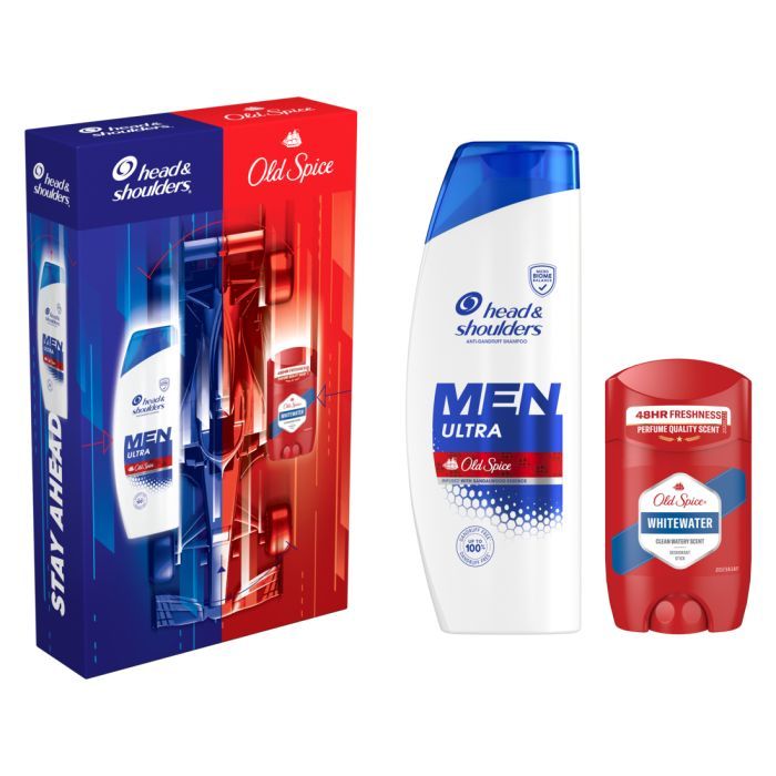 Набор косметики Old Spice Твердый дезодорант Whitewater 50 мл + Шампунь Head&Shoulders Против перхоти 330 мл (8700216614719)