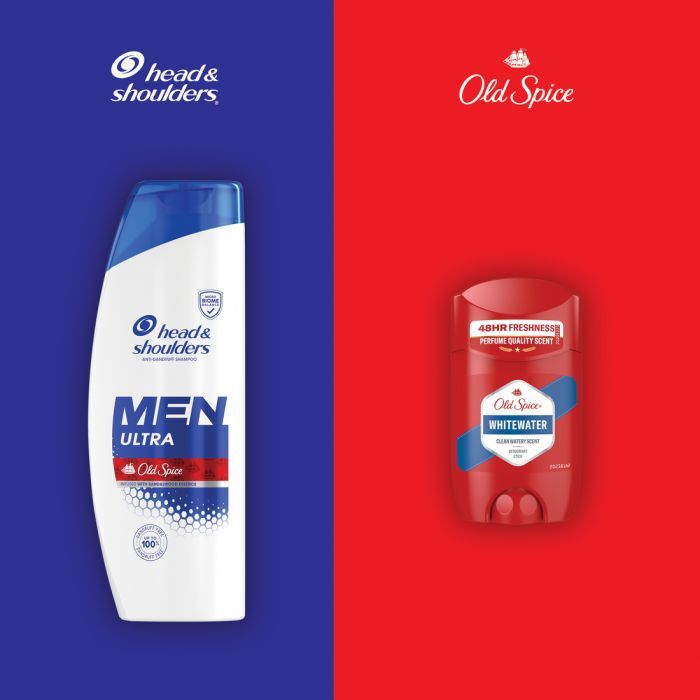 Набор косметики Old Spice Твердый дезодорант Whitewater 50 мл + Шампунь Head&Shoulders Против перхоти 330 мл (8700216614719) изображение 5