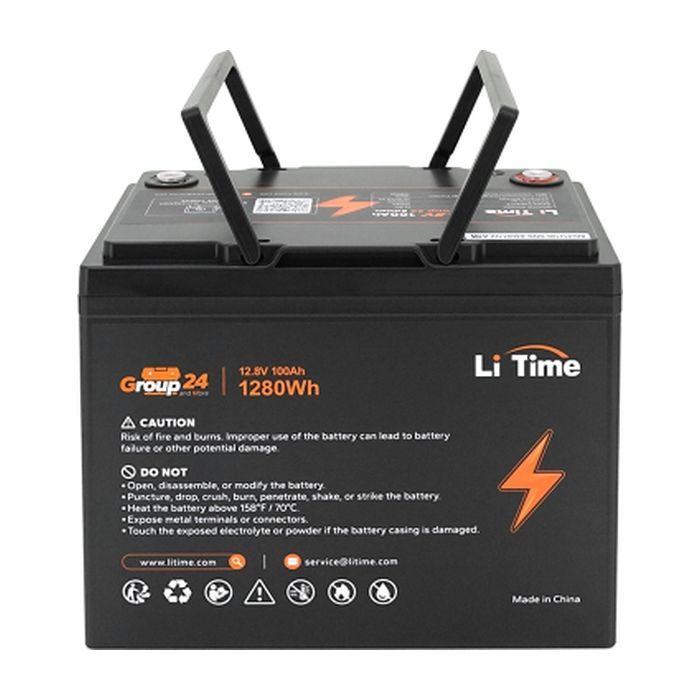 Батарея LiFePo4 Litime 12.8V-100Ah 1280Wh (Li-Time-GR24-12.8-100) изображение 2