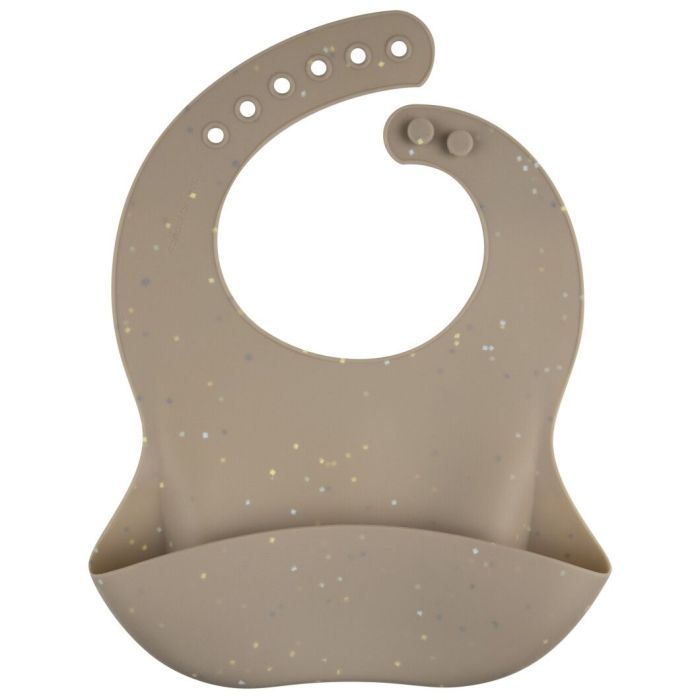 Нагрудничок Canpol babies DOTS силіконовий з кишенькою, сірий (51/029_grey)