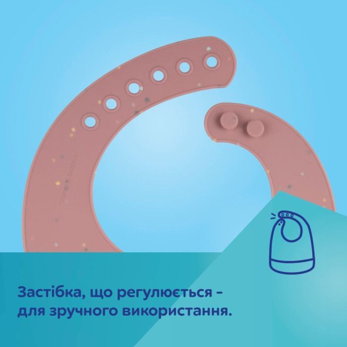Нагрудничок Canpol babies DOTS силіконовий з кишенькою, сірий (51/029_grey) зображення 8